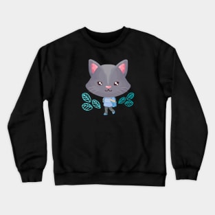 Head of cute cat Crewneck Sweatshirt